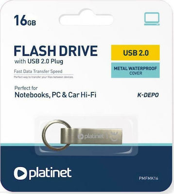 Platinet K-Depo 16GB USB 2.0 Stick Γκρι