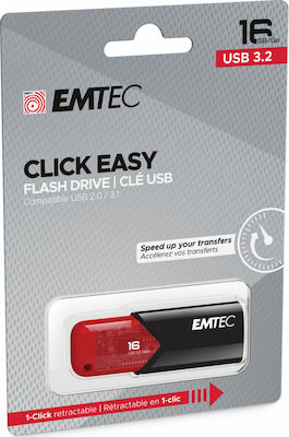 Emtec Click Easy 16GB USB 3.2 Stick Rot