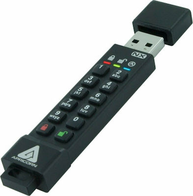 Apricorn Secure Key 3NX 128GB USB 3.1 Stick Μαύρο