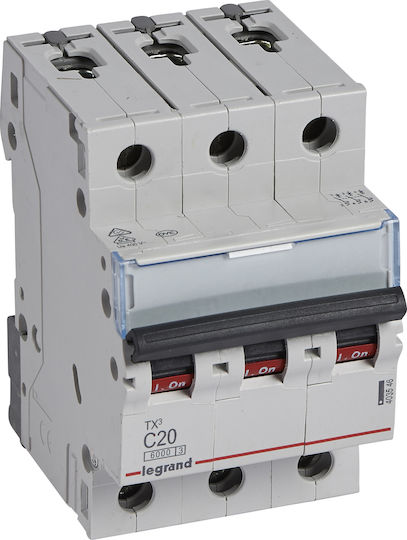 Legrand Automatic Circuit Breaker 20A Triple-pole AC 403546