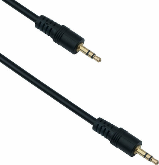 DeTech 3.5mm Jack Cable - 3.5mm Male to 3.5mm Male Black Length 3m 18039