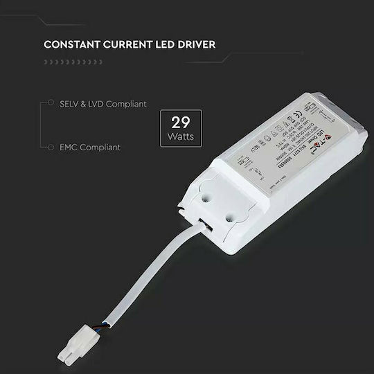 V-TAC LED Power Supply IP20 Power 29W with Output Voltage 42V for LED Panel A++ Flicker Free