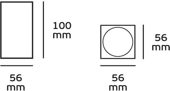 VK Lighting Единично Спот с Цокъл GU10 в Меден Цвят