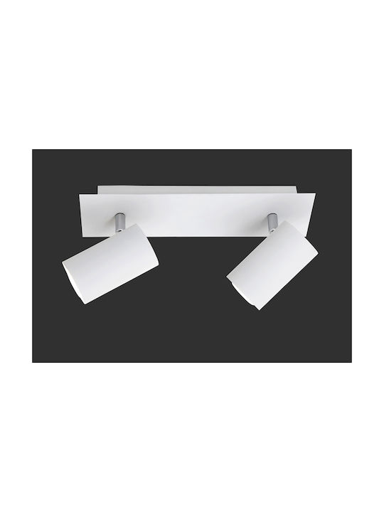 Trio Lighting Marley Double Spot with Socket GU10 in White Color