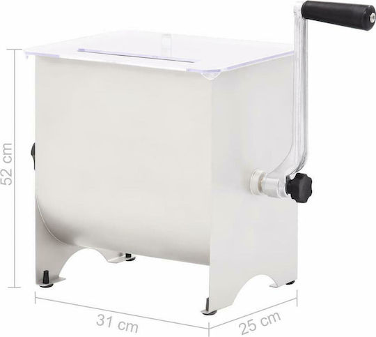 vidaXL Amestecător Carne Comercial 50959 cu Vas 20lt / 9kg 31x25x34cm