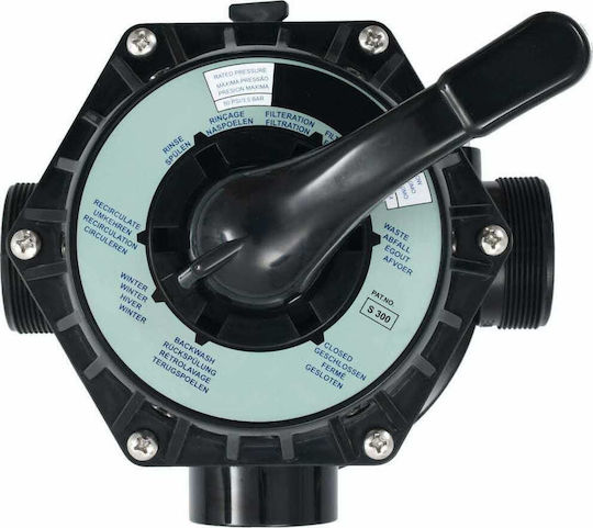 vidaXL Schwimmbadzubehör Mehrwegeventil für Sandfilter 6 Richtungen 1,5'' aus ABS