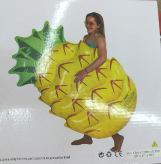 Kids Inflatable Mattress Pineapple Yellow 150x95cm