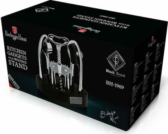 Berlinger Haus Cooking Utensil Set with Base Black Black Royal Collection 3pcs