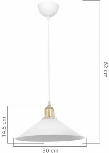 Pakketo PWL-0964 Pendant Light Black with Socket E27 30x62cm