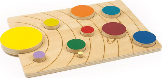Holz Kinder Steckpuzzle Solar System 10pcs Andreu Toys