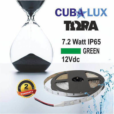 Cubalux Wasserdicht LED Streifen Versorgung 12V mit Grün Licht Länge 5m und 30 LED pro Meter SMD5050