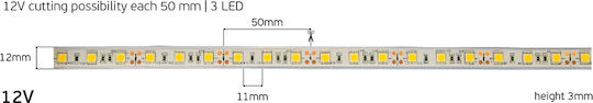 VK Lighting Waterproof LED Strip 12V Orange Light 5m Type SMD5050