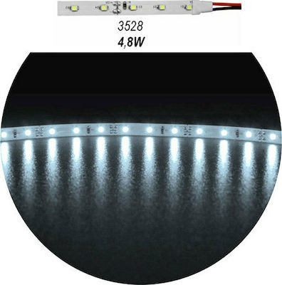 Adeleq Bandă LED Alimentare 12V cu Lumină Alb Rece Lungime 5m și 60 LED-uri pe Metru SMD3528