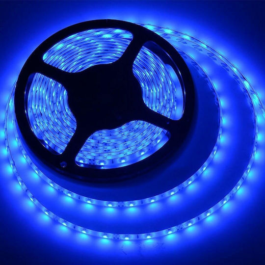 Fos me Αδιάβροχη Ταινία LED 12V Μπλε Φως 5m Τύπου SMD2835