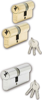 Martin Lock Cylinder Security 07154 54mm with 3 Keys Silver