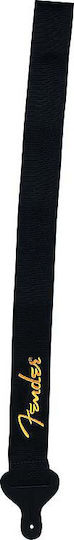 Fender Black Polyester Logo Straps Каишка за Китара Черна