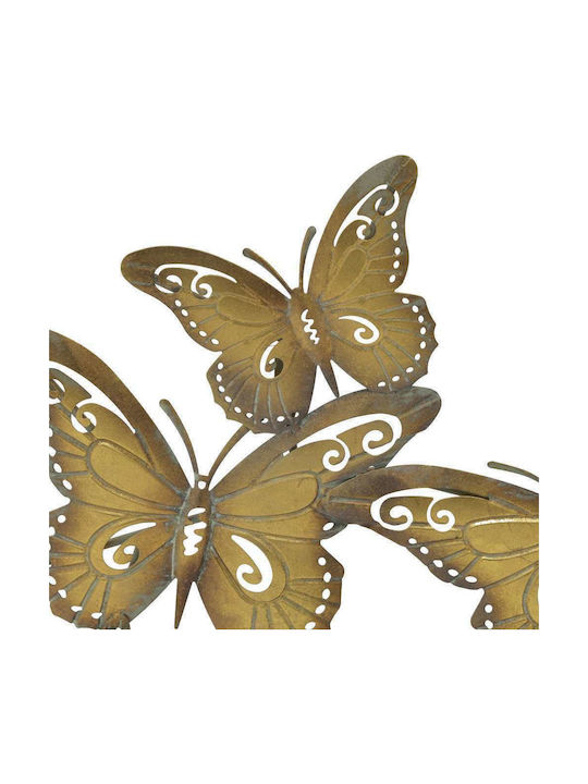 Inart Gold Wall Decor Made of Metal 118x2x42cm