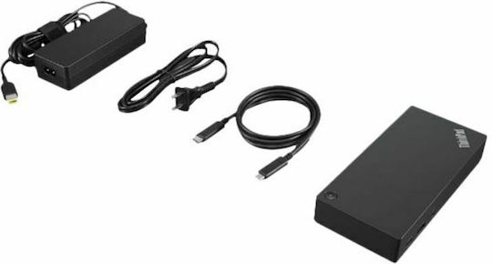 Lenovo ThinkPad Gen 2 USB-C Docking Station με HDMI/DisplayPort 4K PD Ethernet και συνδεση 3 Οθονών Μαύρο
