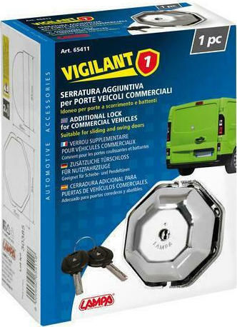 Lampa Vigilant Truck Additional Lock Metal Lock for Commercial Vehicles with Sliding & Opening Door