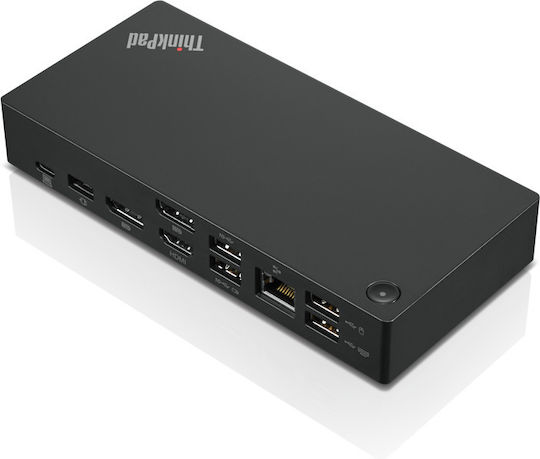 Lenovo ThinkPad Gen 2 USB-C Docking Station με HDMI/DisplayPort 4K PD Ethernet και συνδεση 3 Οθονών Μαύρο