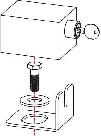 Lampa Truck Additional Lock Lock for Spare Wheel with Cyclops Key made of Steel