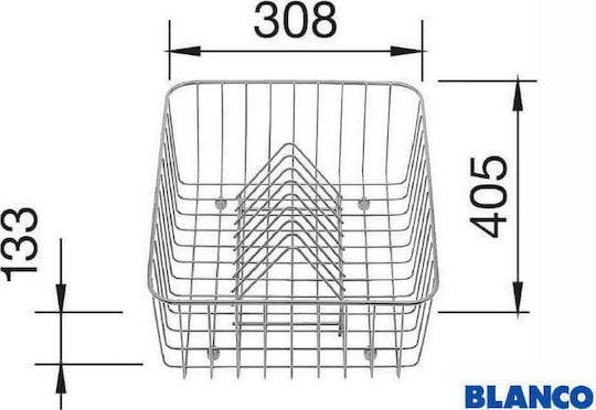 Blanco Στραγγιστήρι Γούρνας Inox Ασημί 40.5x30.8x13.3cm