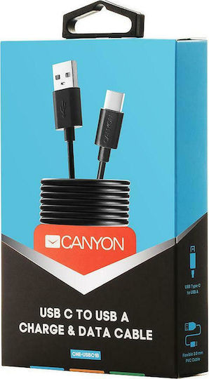 Canyon USBC1 USB 2.0 Kabel USB-C männlich - USB-A 5W Schwarz 1m (CNE-USBC1B)
