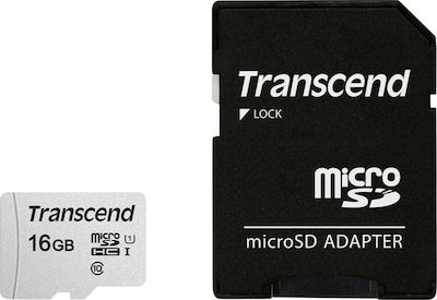 Transcend 300s microSDHC 16GB Klasse 10 U1 V30 A1 UHS-I