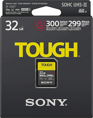 Sony Tough SF-G SDHC 32GB Klasse 10 U3 V90 UHS-II