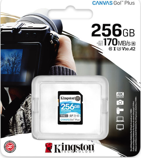 Kingston Canvas Go Plus SDXC 256GB U3 V30 A2 UHS-I 170MB/s