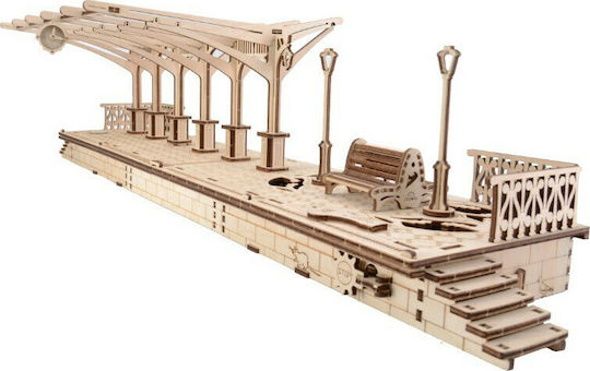 Ugears Παιχνίδι Κατασκευών Ξύλινo Rail Crossing για Παιδιά 8+ Ετών