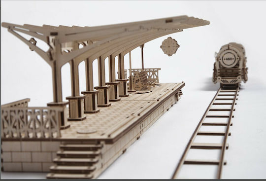 Ugears Παιχνίδι Κατασκευών Ξύλινo Rail Crossing για Παιδιά 8+ Ετών