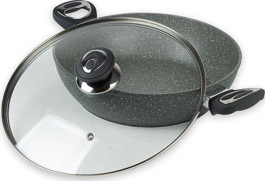 General Trade Cookstone Flacher Topf aus Aluminium 28cm