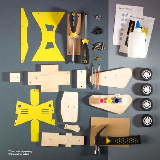 Stanley Jr Toys Παιχνίδι Κατασκευών Ξύλινo Μπουλντόζα για Παιδιά 5+ Ετών