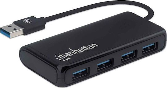 Manhattan IUSB3-HUB4M USB 3.2 Hub with 4 Ports with USB-A Connection