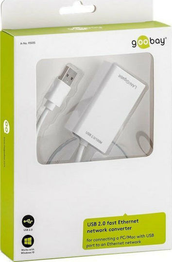 Goobay 95035 Αντάπτορας Δικτύου USB με Ενσύρματη Σύνδεση Ethernet