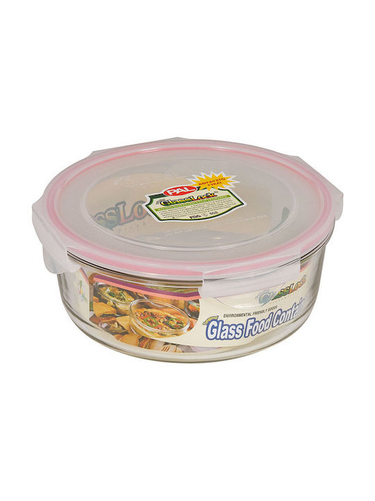 Pal Δοχείο Φαγητού Γυάλινο Ροζ 950ml