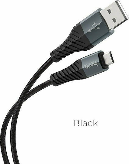 Hoco X38 Cool 1m Braided USB 2.0 to micro USB Cable (HOC-X38m-BK)