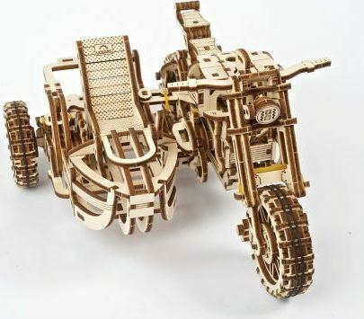 Ugears Jucărie de Construcție din Lemn Scrambler UGR-10 with Sidecar