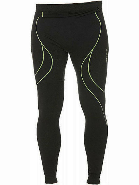 Hi-Tec Ibar Bottom Black/Lime Pantaloni termici Negru