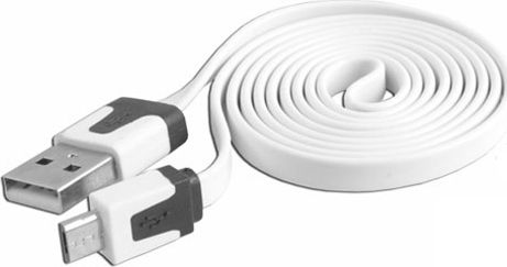 MSonic 1m Flat USB 2.0 to micro USB Cable White (16305)