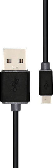 Prolink Regular USB 2.0 to micro USB Cable Μαύρο 1.5m (PB487-0150)