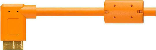Tether Tools Unghi (90°) USB 3.0 spre micro USB Cablu Portocaliu 4.6m (TET-CU61RT15-ORG) 1buc