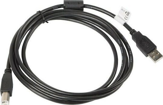 Lanberg 1.8m USB 2.0 Cable A-Male to B-Male (CA-USBA-11CC-0018-BK)