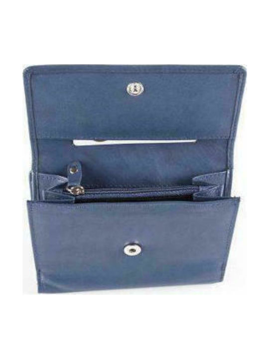 Fetiche Leather AN-1-831 Small Leather Women's Wallet Blue AN 1-831