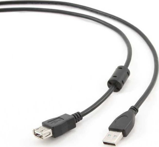Cablexpert USB 2.0 Cable USB-A male - USB-A female Μαύρο 5m (USB-EXT-5M)