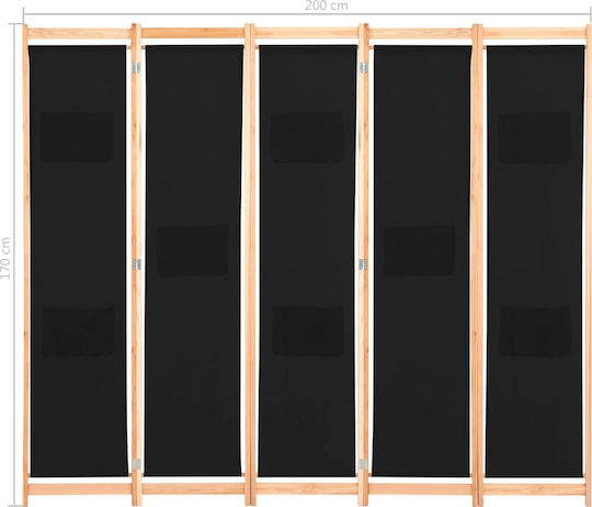 vidaXL Dekorativer Paravent Hölzernes mit 4 Blättern 200x170cm