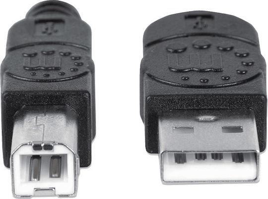 Manhattan USB 2.0 Cablu USB-A - USB-B Negru 5m 337779