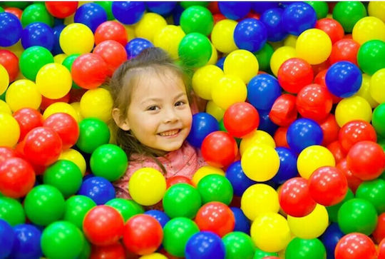 Fun Baby Bile pentru loc de joacă Bile Colorate din Plastic 8cm 100buc 100τμχ