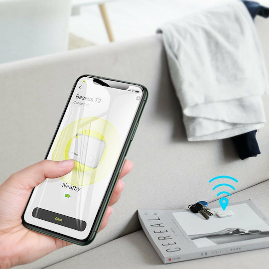 Baseus T2 Bluetooth Tracker Ροζ με Εντοπισμό Smartphone